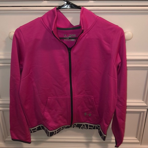 under armour jackets pink kids